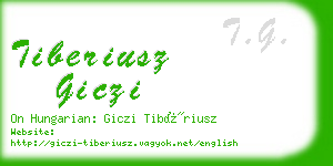 tiberiusz giczi business card